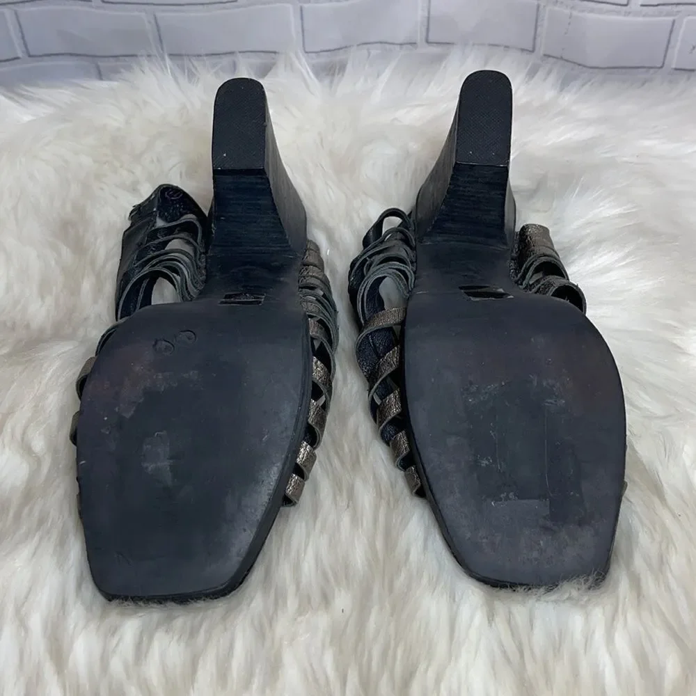 Anthro‎ Farylrobin Bronze Metallic Platforms Sz 11